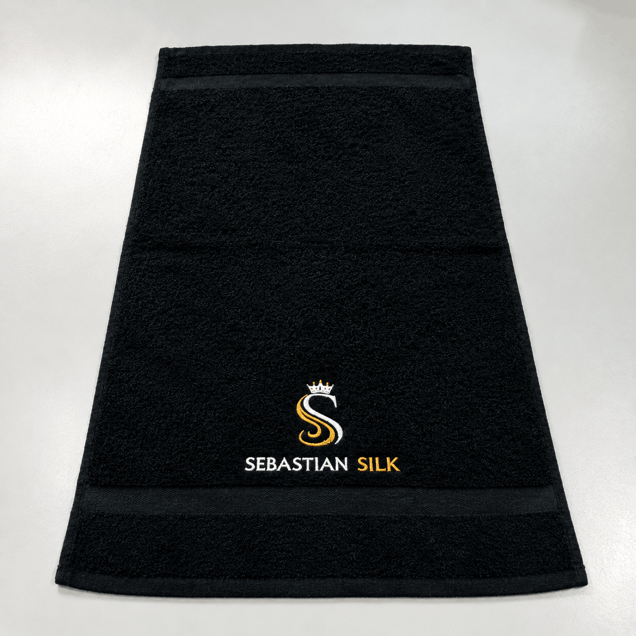 Custom Logo Black Spa & Salon Towel